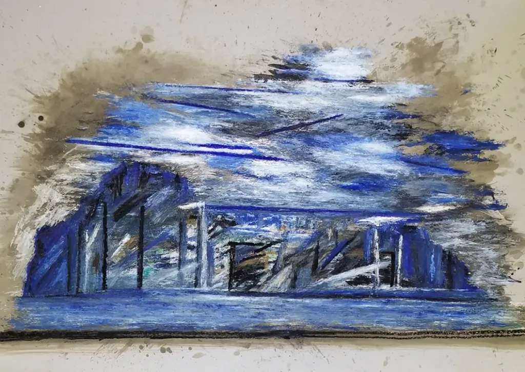 Olio su carta, cm. 100x150, 2020