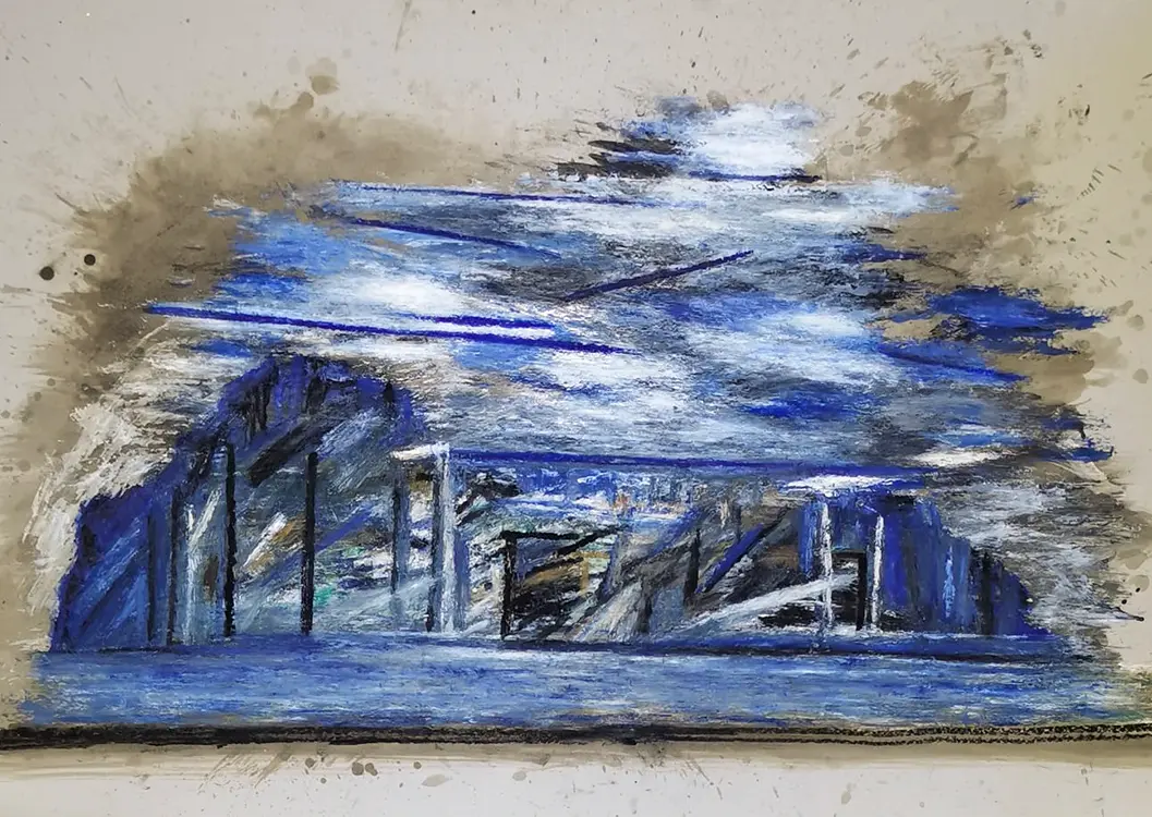 Oil on paper, cm. 100x150, 2020