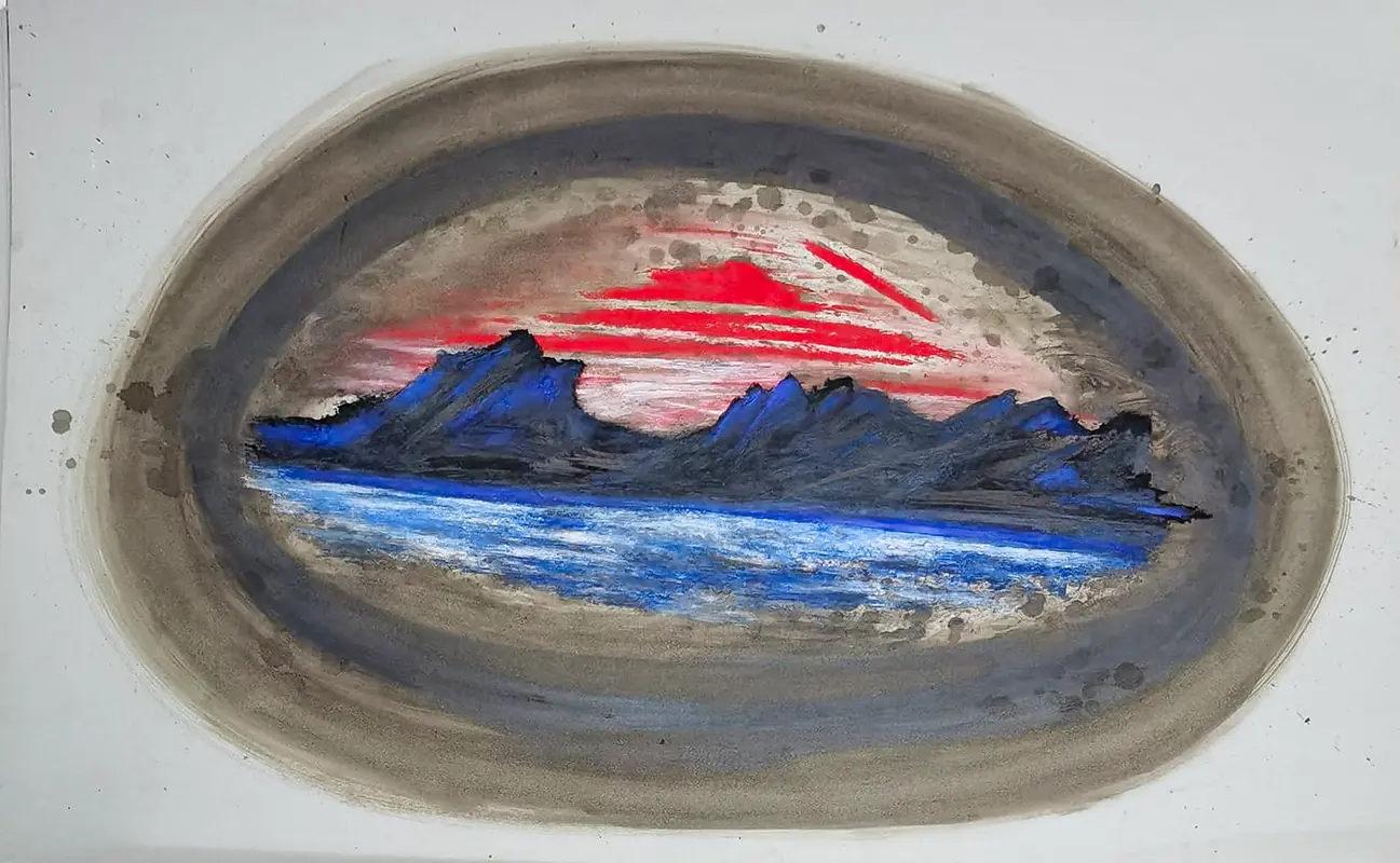 Olio su carta, cm. 100x150, 2020