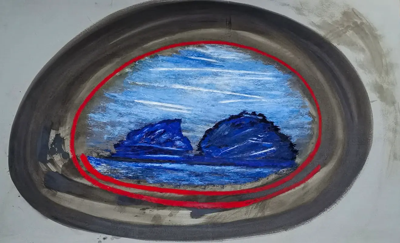 Olio su carta, cm. 100x150, 2020
