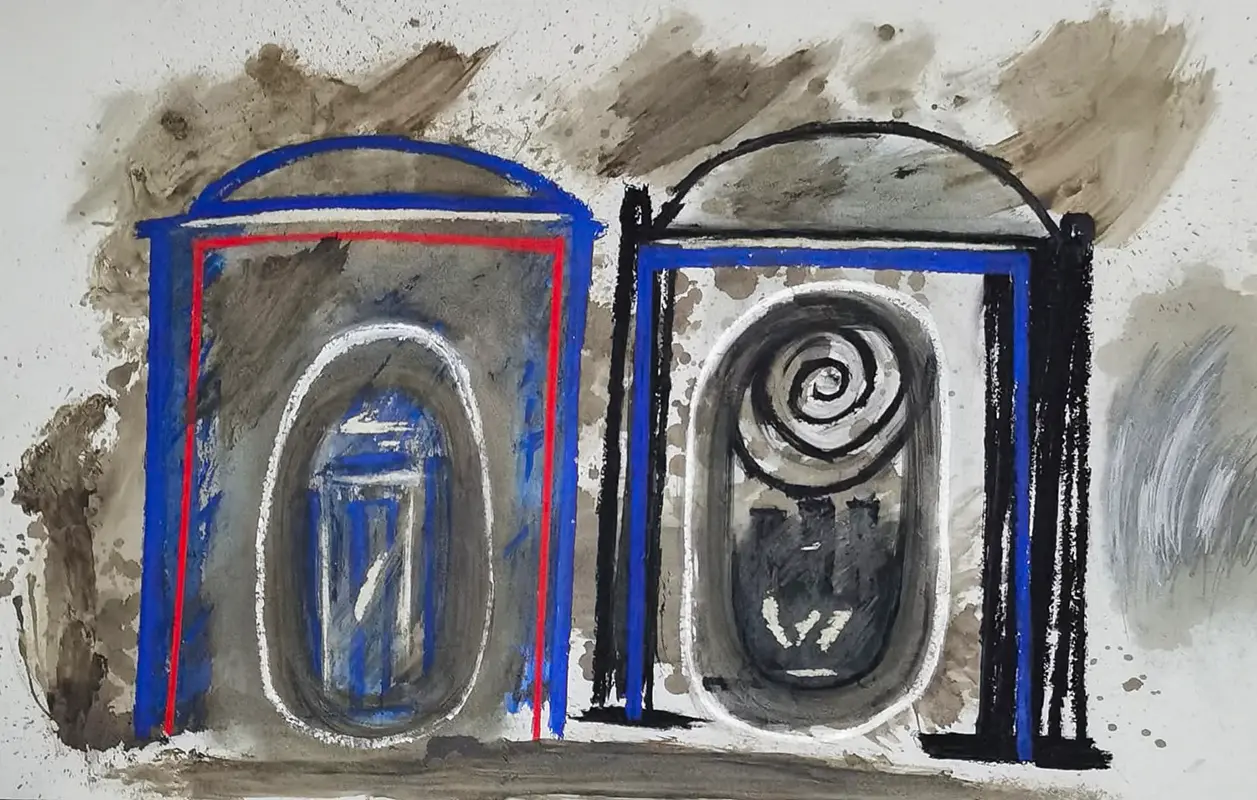 Olio su carta, cm. 100x150, 2020