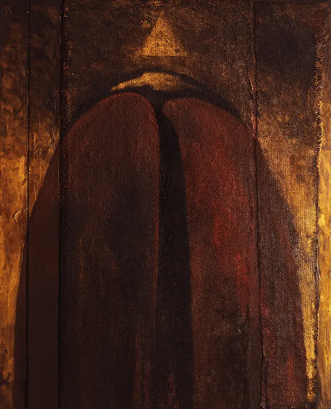 La montagna - tecnica mista su tela cm 60x80 - 1987