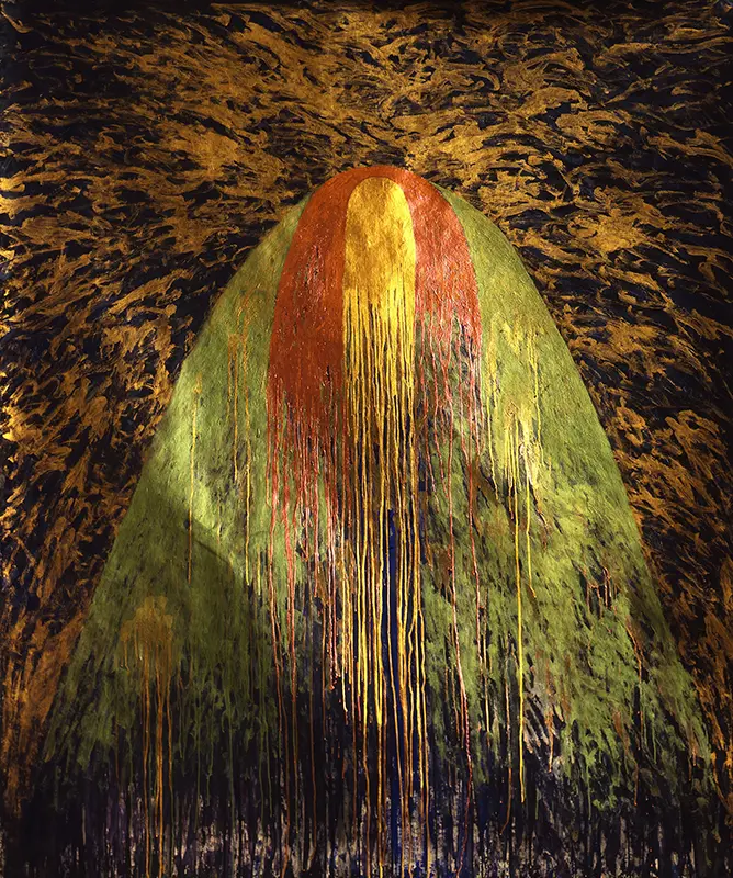 Orazione - tecnica mista su carta cm 200x300 - 1990