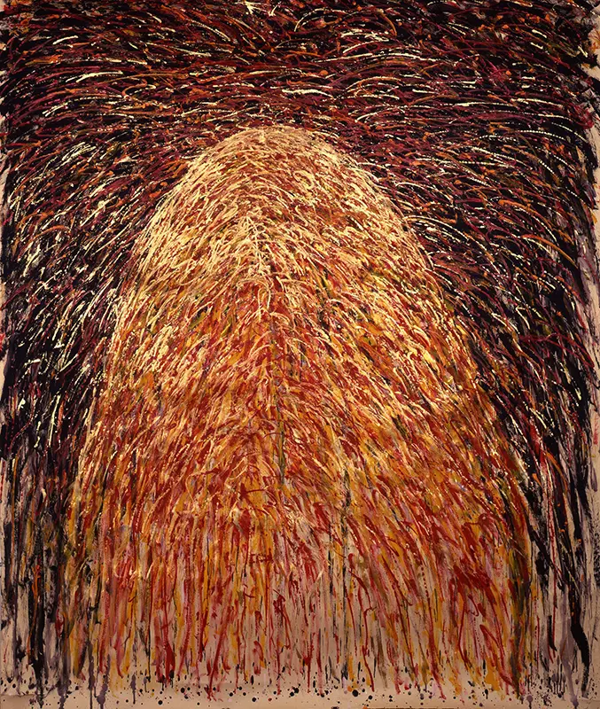 Senza titolo - tecnica mista su carta foderata - cm 200x300 - 1986