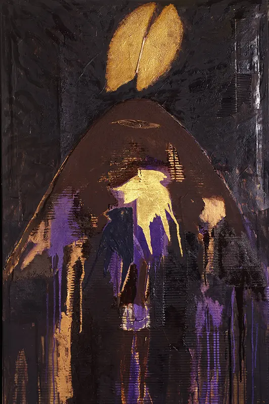 Senza titolo - tecnica mista su tela - cm 100x150 - 1989